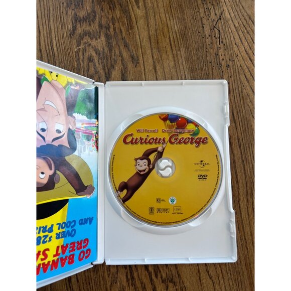 Curious George DVD 2006 Family Movie Will Ferrell Drew Barrymore Pre-Owned - Picture 4 of 4
